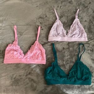 Triangle Lace Mesh Bralettes
